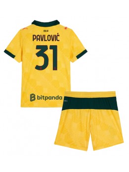 AC Milan Strahinja Pavlovic #31 Replika Tredje Kläder Barn 2025-26 Kortärmad (+ byxor)